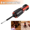 Screwdriver 8 In 1 Multifunctional Repair Tools With Torch